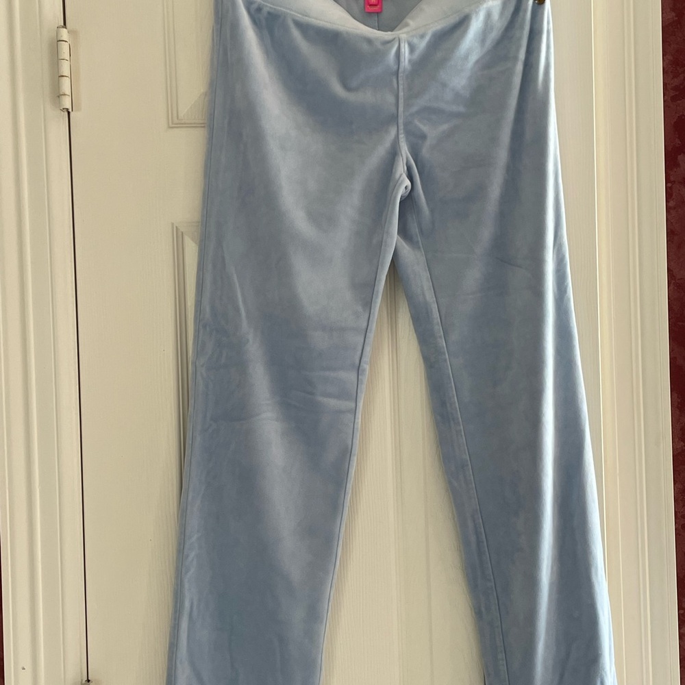 Lilly Pulitzer Light Blue Velvet Pants
